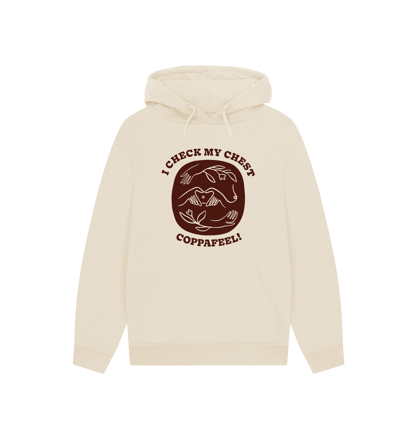 Oat Printed Hoody Front