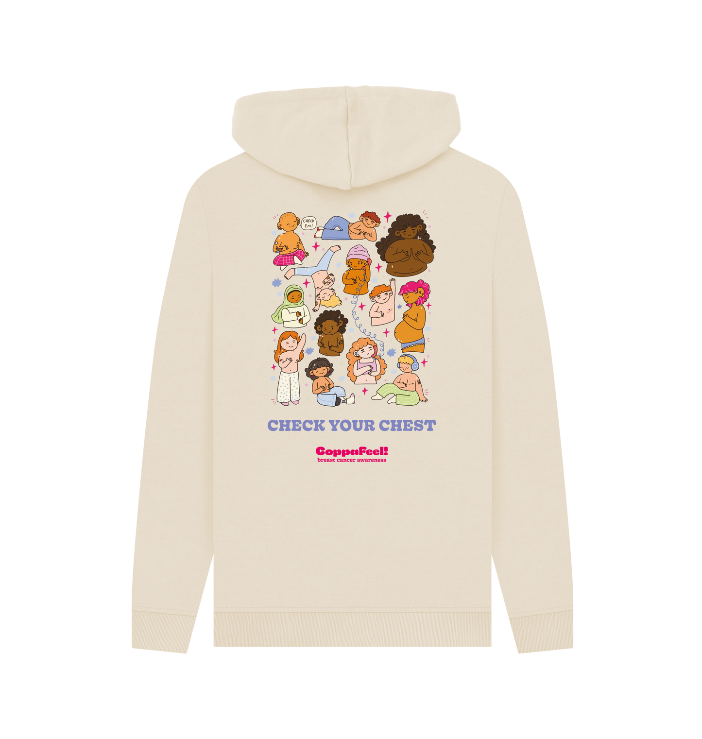 Oat Printed Hoody Back