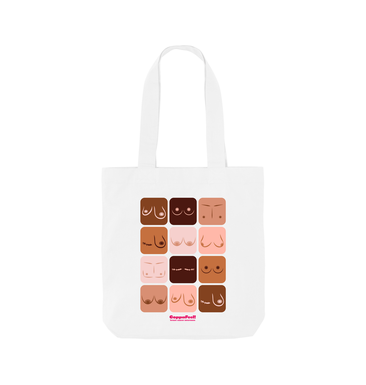 White Printed Bag Front