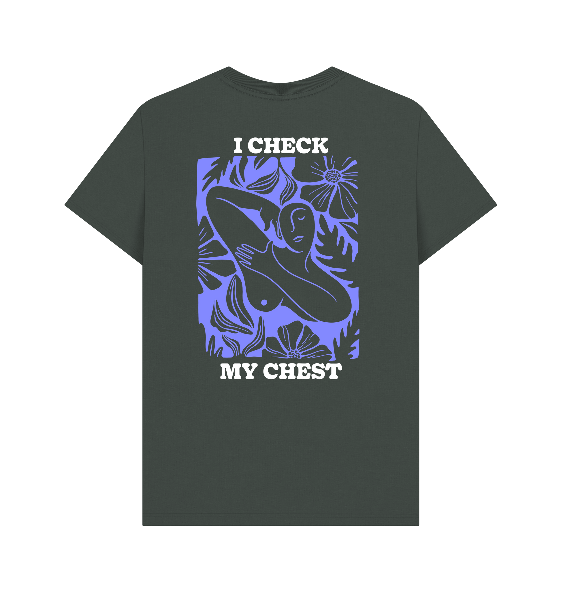 Dark Grey Printed T-shirt Back