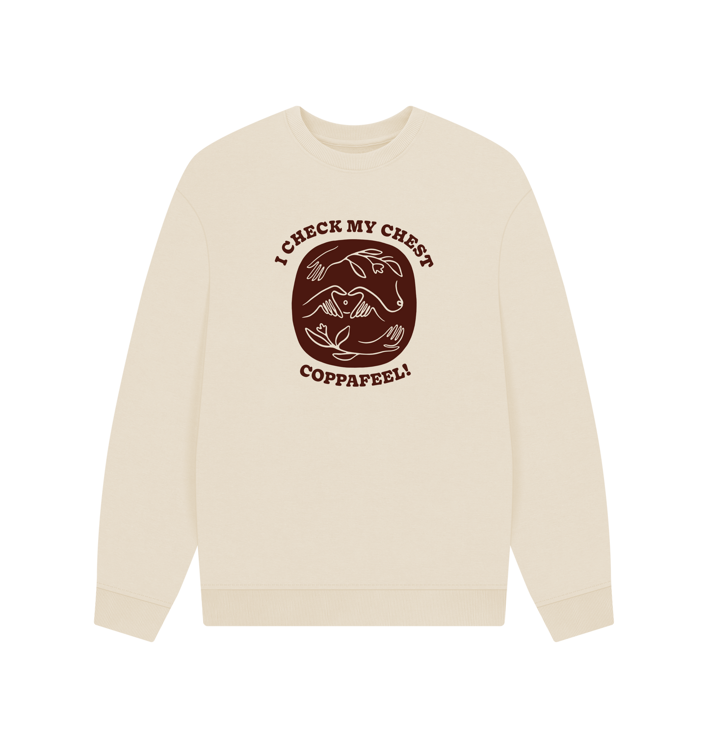 Oat Printed Sweater Front