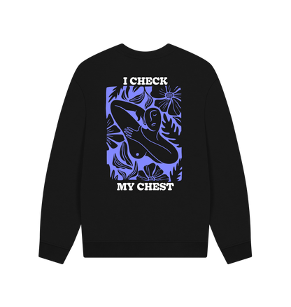 Black Printed Sweater Back