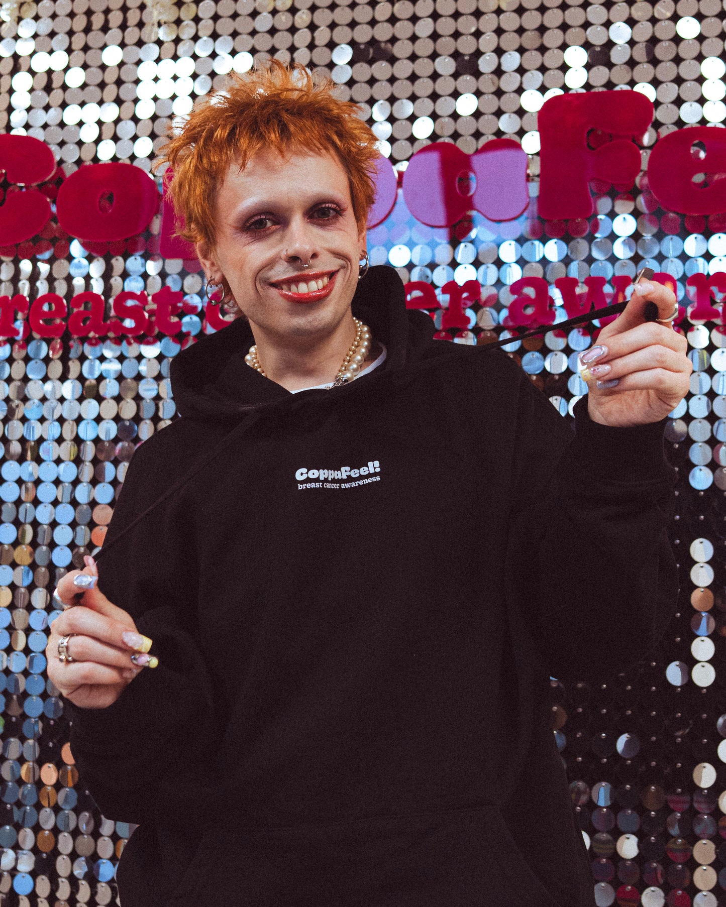 I Check My Chest Floral Hoodie