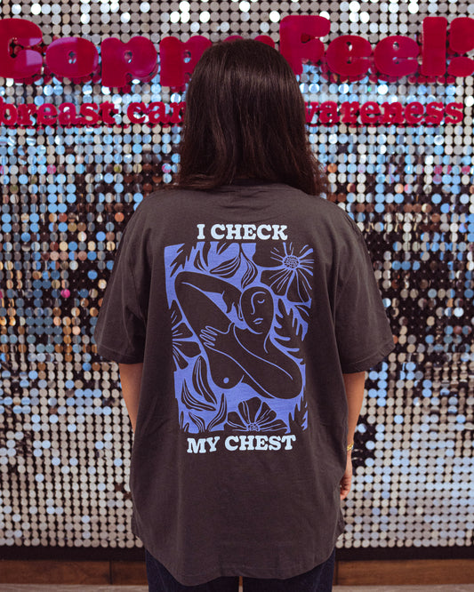 I Check My Chest Floral T-shirt