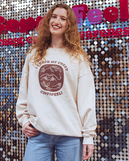 I Check My Chest Line Sweatshirt