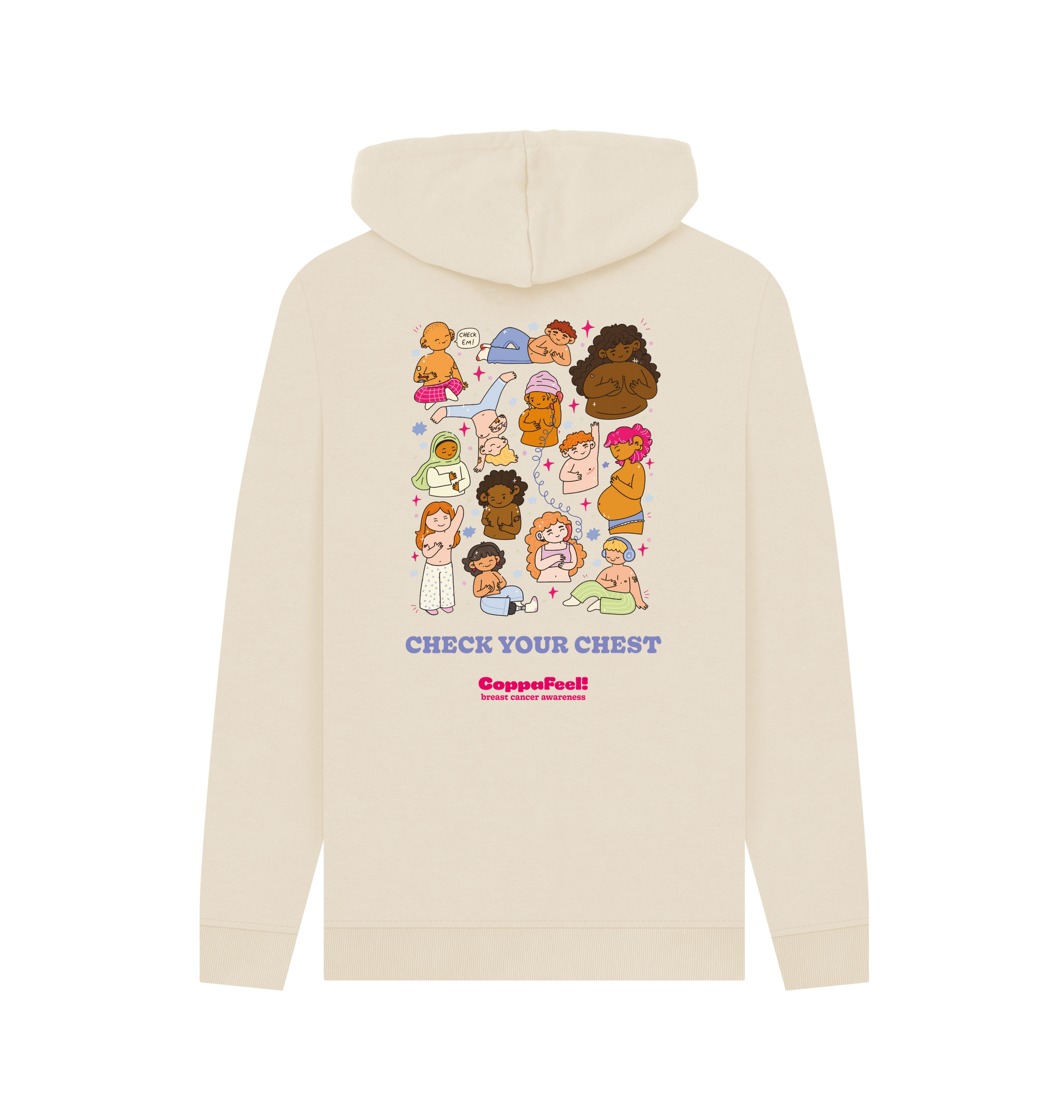 Oat Printed Hoody Back