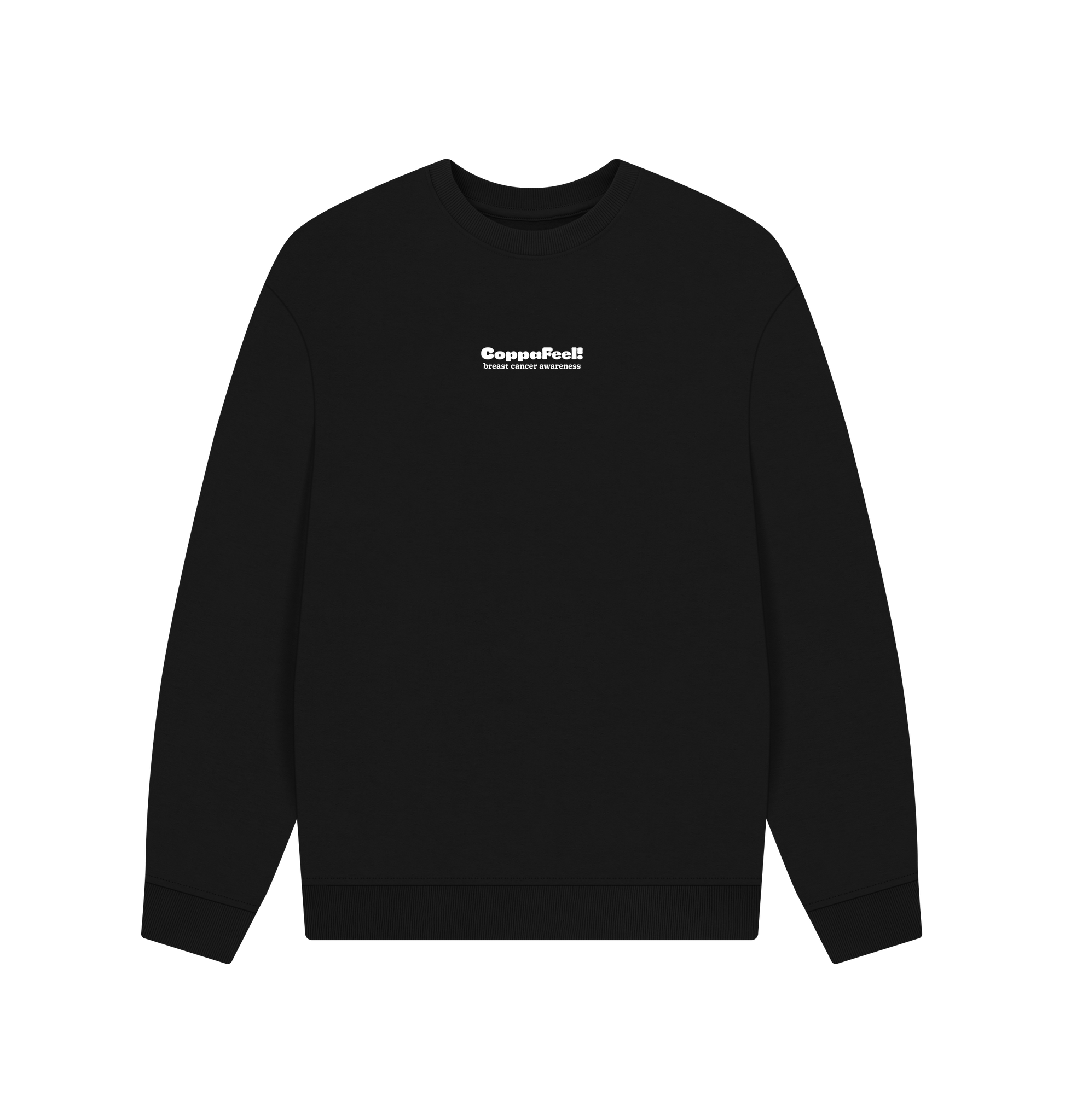 Black Printed Sweater Front