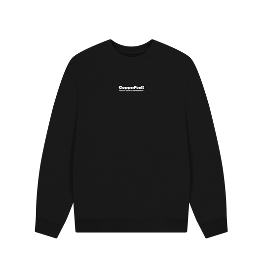 Black Printed Sweater Front