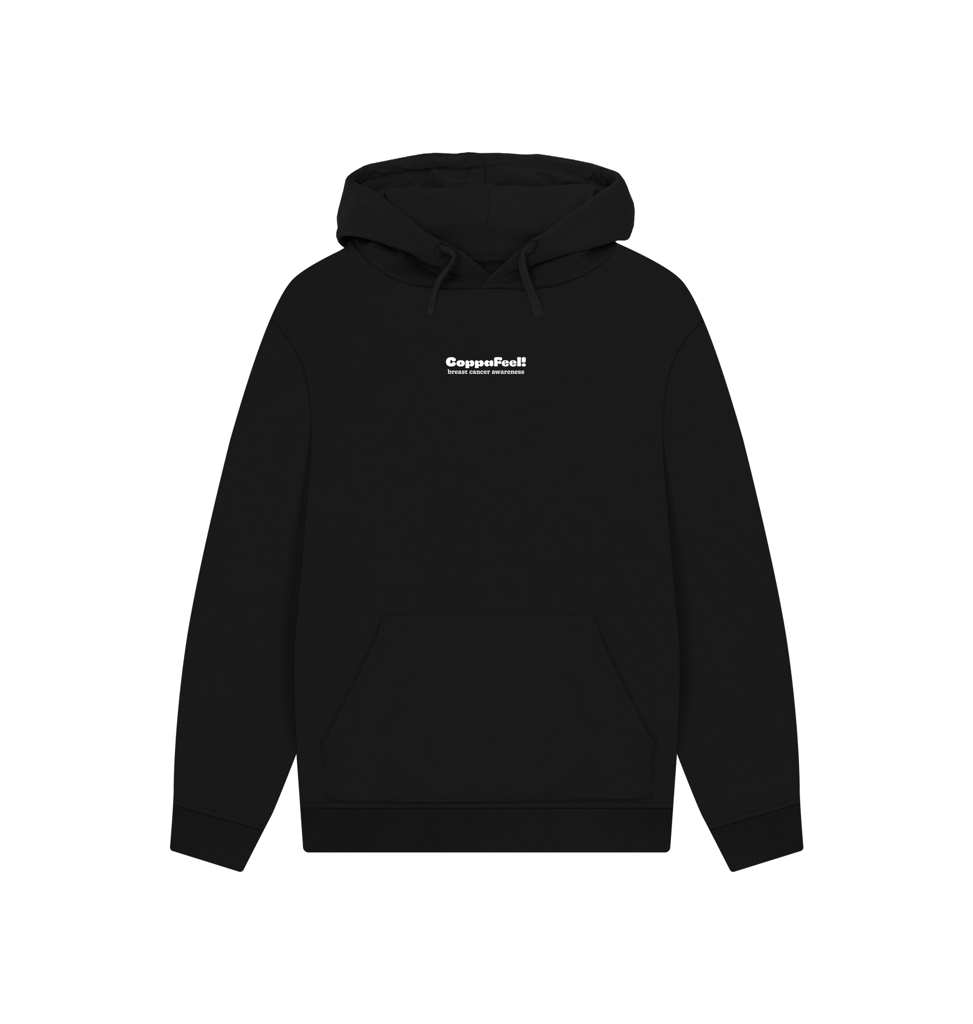 Black Printed Hoody Front