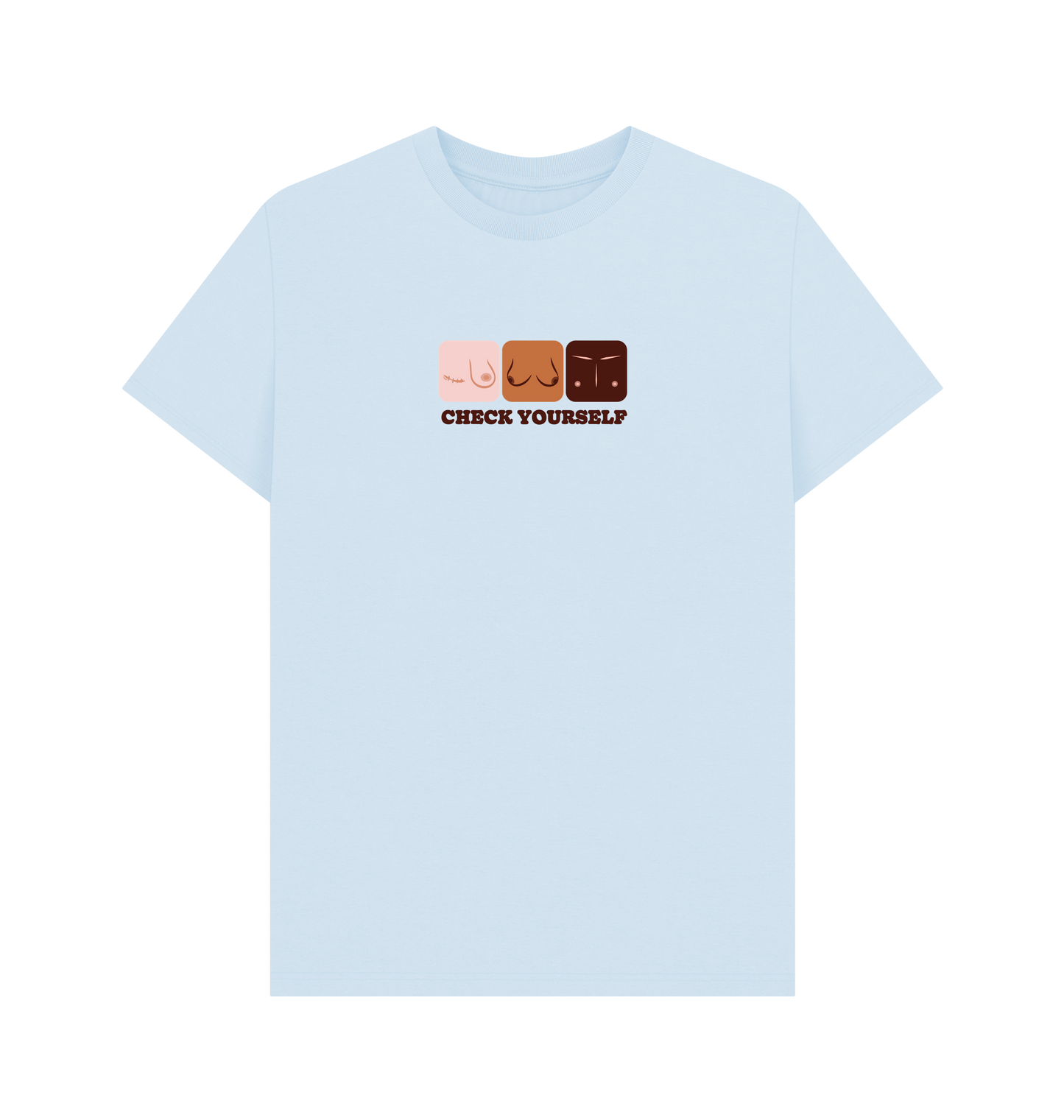 Sky Blue Printed T-shirt Front