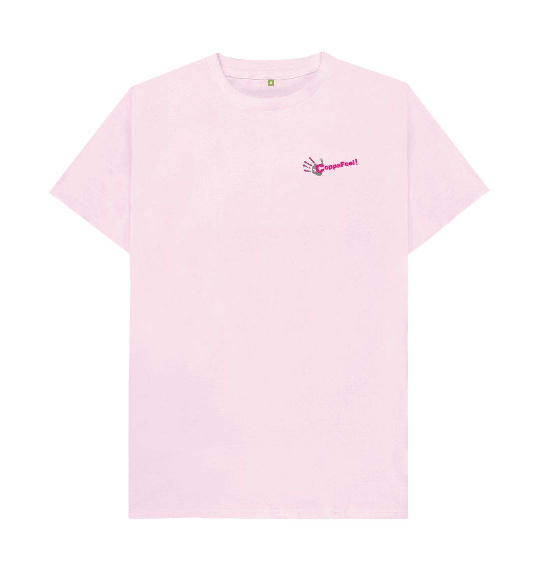 Pink Pale Pink Look, Feel, Touch Typography Short Sleeve T-Shirt