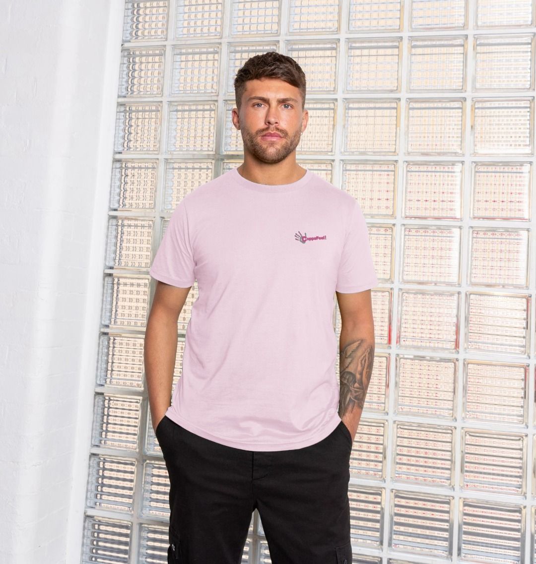 Pale Pink Look, Feel, Touch Typography Short Sleeve T-Shirt